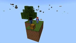 Screenshot of the Minecraft Bedrock Marketplace product Skyblock Vanilla created by Pickaxe Studios.