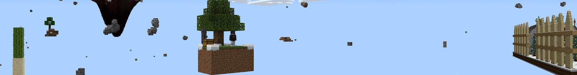 Panorama of the Minecraft Bedrock Marketplace product Skyblock World created by Pickaxe Studios.