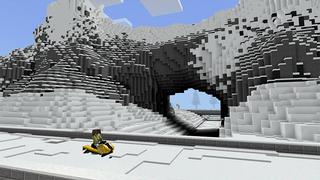 Screenshot of the Minecraft Bedrock Marketplace product Snowmobile World created by Pickaxe Studios.