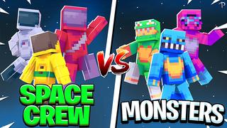 Thumbnail of the Minecraft Bedrock Marketplace product Space Crew vs Monsters created by Pickaxe Studios.