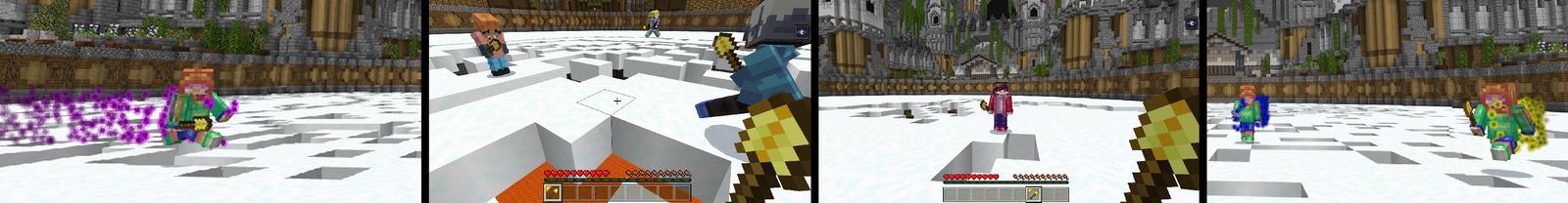 Panorama of the Minecraft Bedrock Marketplace product SPLEEF! created by Pickaxe Studios.
