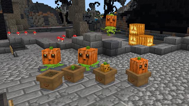 Screenshot of the Minecraft Bedrock Marketplace product Spooky Village created by Pickaxe Studios.