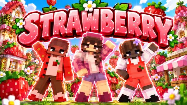 Thumbnail of the Minecraft Bedrock Marketplace product Strawberry created by Pickaxe Studios.