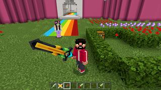 Screenshot of the Minecraft Bedrock Marketplace product SWORDS++ created by Pickaxe Studios.