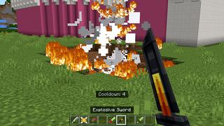 Screenshot of the Minecraft Bedrock Marketplace product SWORDS++ created by Pickaxe Studios.