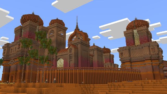 Screenshot of the Minecraft Bedrock Marketplace product TEMPLE VILLAGE created by Pickaxe Studios.
