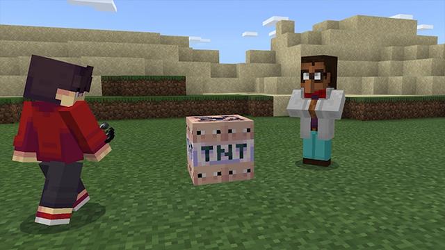 Screenshot of the Minecraft Bedrock Marketplace product TNT+ created by Pickaxe Studios.