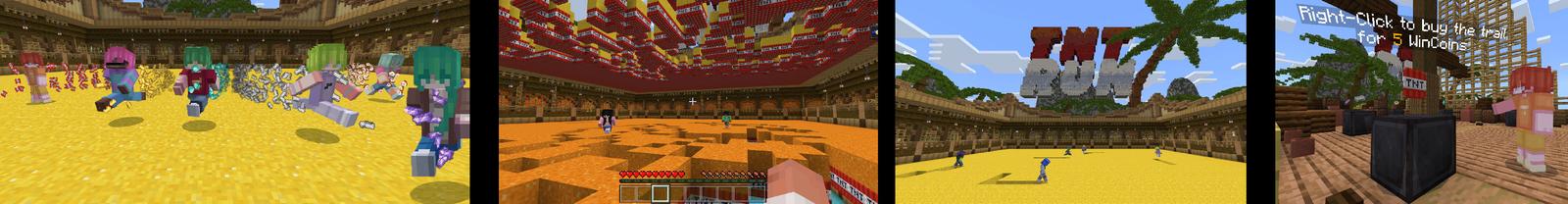 Panorama of the Minecraft Bedrock Marketplace product TNT RUN created by Pickaxe Studios.