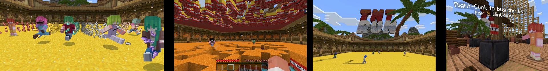 Panorama of the Minecraft Bedrock Marketplace product TNT RUN created by Pickaxe Studios.