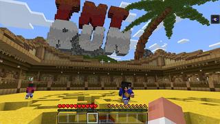 Screenshot of the Minecraft Bedrock Marketplace product TNT RUN created by Pickaxe Studios.
