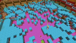 Screenshot of the Minecraft Bedrock Marketplace product TNT RUN created by Pickaxe Studios.