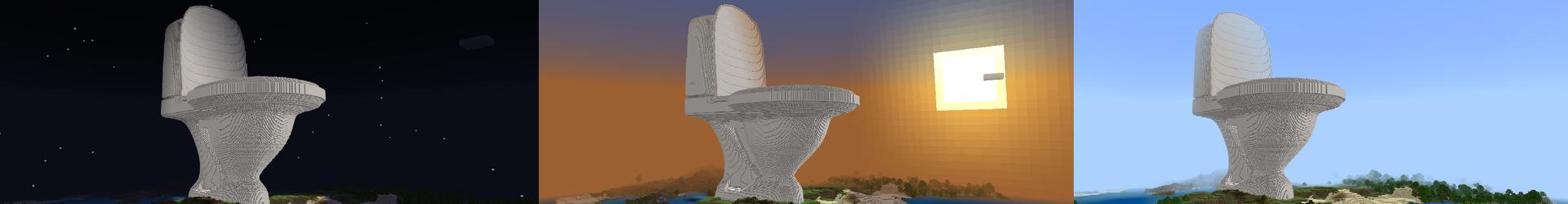 Panorama of the Minecraft Bedrock Marketplace product TOILET BUNKER created by Pickaxe Studios.