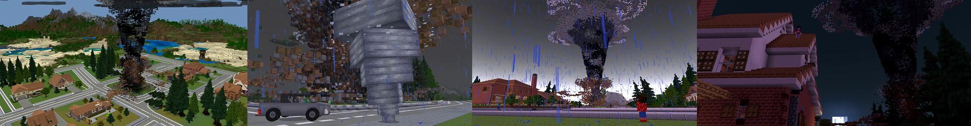 Panorama of the Minecraft Bedrock Marketplace product TORNADO! created by Pickaxe Studios.