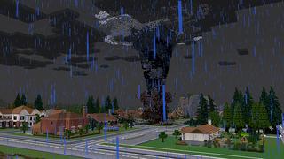 Screenshot of the Minecraft Bedrock Marketplace product TORNADO! created by Pickaxe Studios.