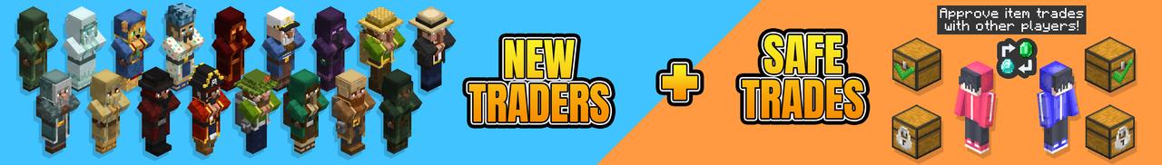 Panorama of the Minecraft Bedrock Marketplace product TRADING Add-On created by Pickaxe Studios.