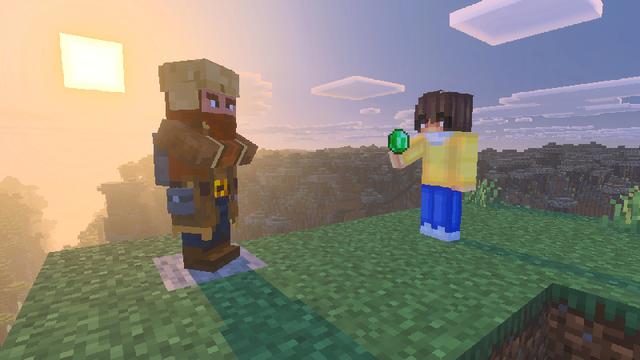 Screenshot of the Minecraft Bedrock Marketplace product TRADING Add-On created by Pickaxe Studios.