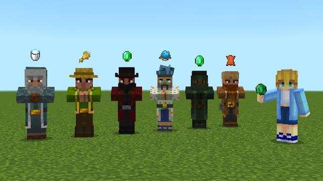 Screenshot of the Minecraft Bedrock Marketplace product TRADING Add-On created by Pickaxe Studios.