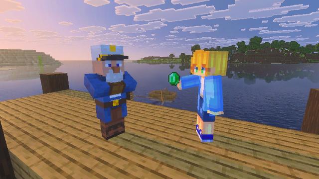 Screenshot of the Minecraft Bedrock Marketplace product TRADING Add-On created by Pickaxe Studios.