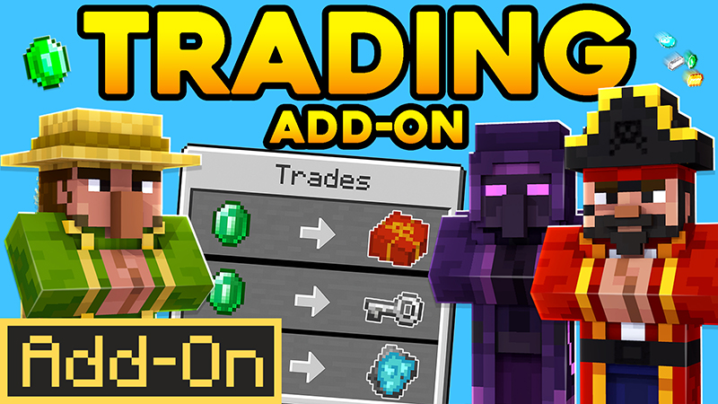 Thumbnail of the Minecraft Bedrock Marketplace product TRADING Add-On created by Pickaxe Studios.