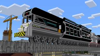 Screenshot of the Minecraft Bedrock Marketplace product TRAINS Add-On created by Pickaxe Studios.