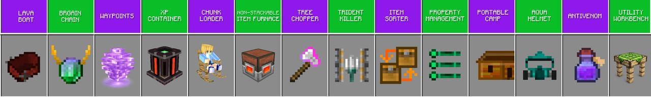 Panorama of the Minecraft Bedrock Marketplace product UTILITIES Add-On created by Pickaxe Studios.
