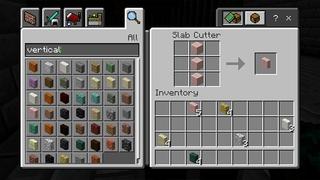 Screenshot of the Minecraft Bedrock Marketplace product VERTICAL SLABS+ created by Pickaxe Studios.