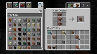 Screenshot of the Minecraft Bedrock Marketplace product VERTICAL SLABS+ created by Pickaxe Studios.