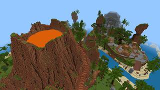 Screenshot of the Minecraft Bedrock Marketplace product Village Volcano created by Pickaxe Studios.
