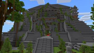 Screenshot of the Minecraft Bedrock Marketplace product Village Volcano created by Pickaxe Studios.