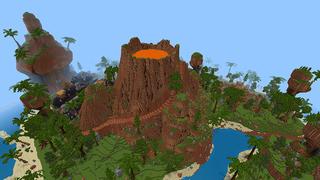 Screenshot of the Minecraft Bedrock Marketplace product Village Volcano created by Pickaxe Studios.