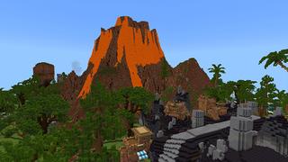 Screenshot of the Minecraft Bedrock Marketplace product Village Volcano created by Pickaxe Studios.