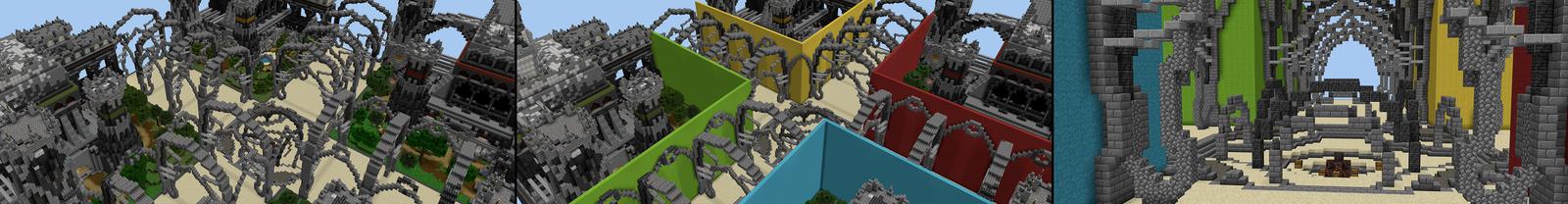 Panorama of the Minecraft Bedrock Marketplace product WALLS created by Pickaxe Studios.