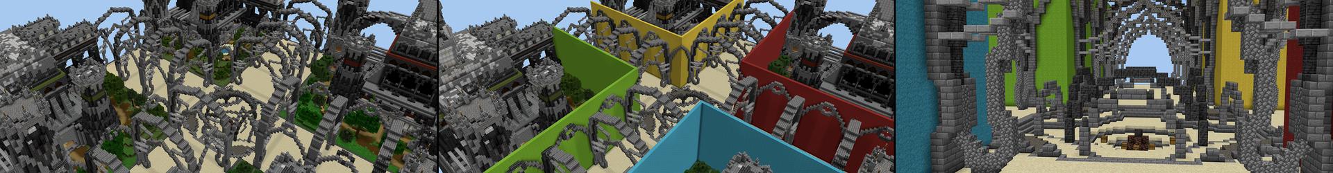 Panorama of the Minecraft Bedrock Marketplace product WALLS created by Pickaxe Studios.