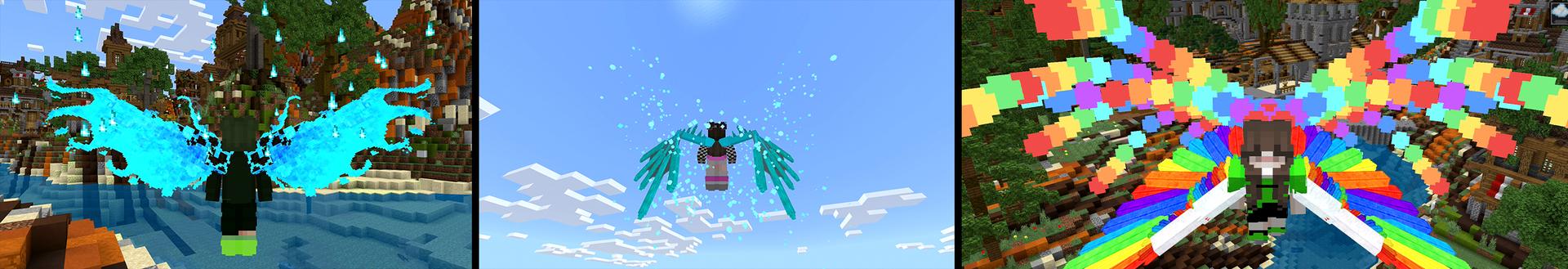 Panorama of the Minecraft Bedrock Marketplace product WINGS++ created by Pickaxe Studios.