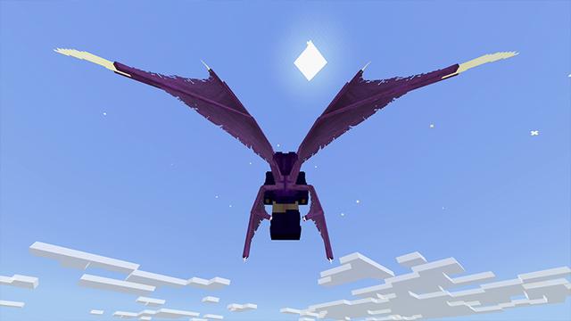 Screenshot of the Minecraft Bedrock Marketplace product WINGS++ created by Pickaxe Studios.