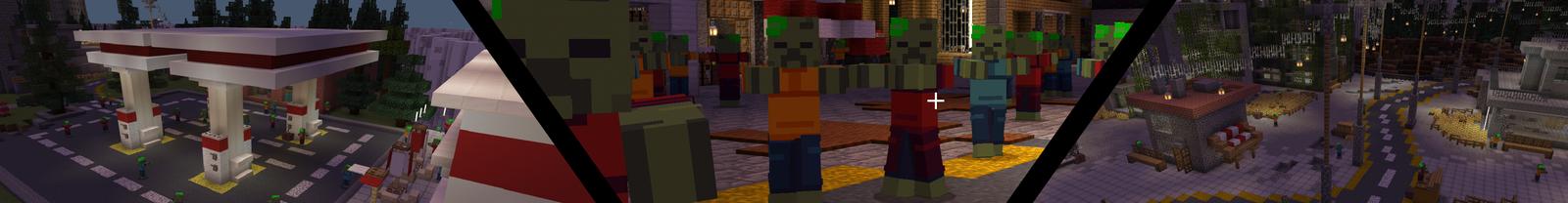 Panorama of the Minecraft Bedrock Marketplace product ZOMBIE created by Pickaxe Studios.