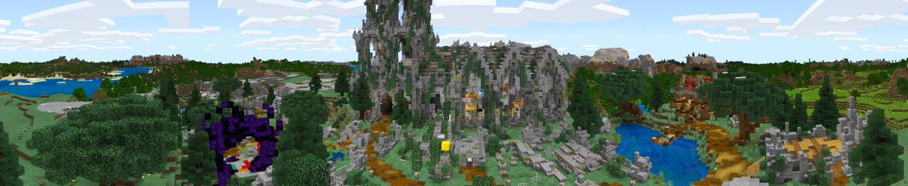 Panorama of the Minecraft Bedrock Marketplace product Ancient Lucky Blocks created by Piki Studios.