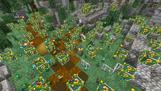 Screenshot of the Minecraft Bedrock Marketplace product Ancient Lucky Blocks created by Piki Studios.