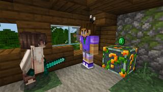 Screenshot of the Minecraft Bedrock Marketplace product Ancient Lucky Blocks created by Piki Studios.