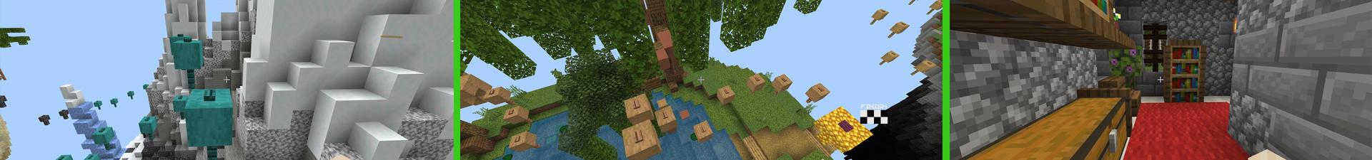 Panorama of the Minecraft Bedrock Marketplace product Biome Parkour created by Piki Studios.