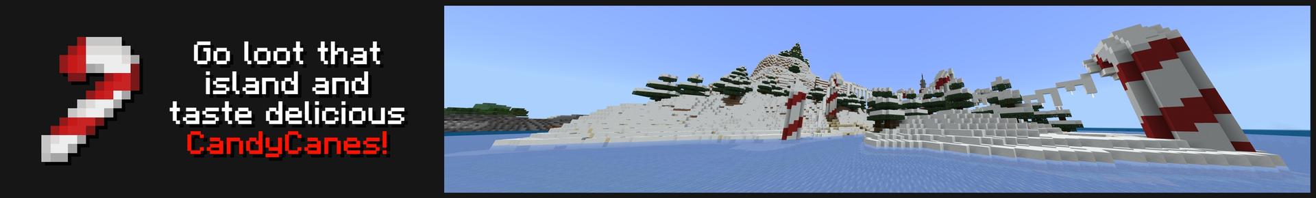 Panorama of the Minecraft Bedrock Marketplace product CandyCanes! created by Piki Studios.