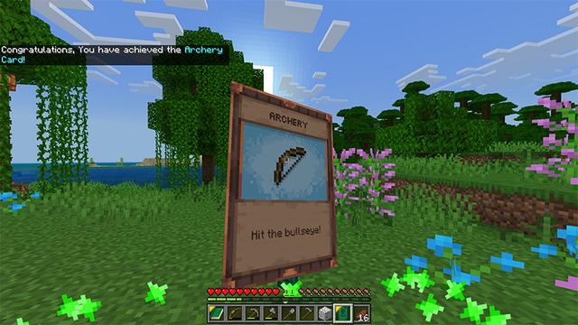 Screenshot of the Minecraft Bedrock Marketplace product Cards Add-On created by Piki Studios.