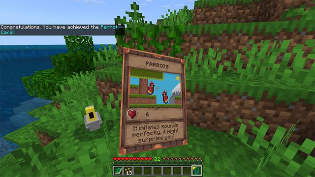 Screenshot of the Minecraft Bedrock Marketplace product Cards Add-On created by Piki Studios.