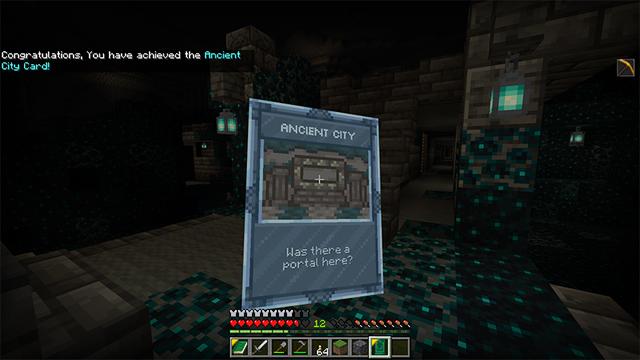 Screenshot of the Minecraft Bedrock Marketplace product Cards Add-On created by Piki Studios.