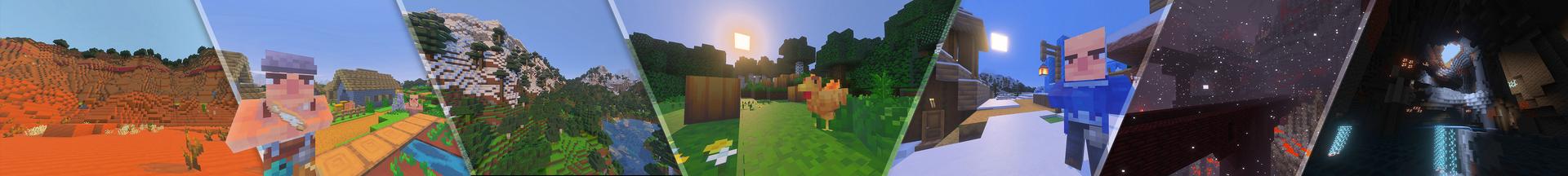 Panorama of the Minecraft Bedrock Marketplace product Cinematic Realism created by Piki Studios.