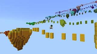 Screenshot of the Minecraft Bedrock Marketplace product Color Parkour created by Piki Studios.
