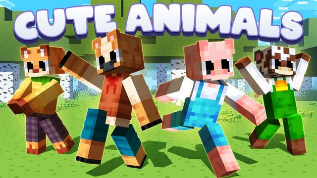 Thumbnail of the Minecraft Bedrock Marketplace product Cute Animals created by Piki Studios.