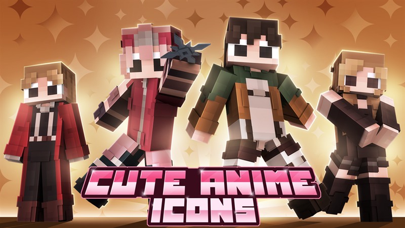 Thumbnail of the Minecraft Bedrock Marketplace product Cute Anime Icons created by Piki Studios.
