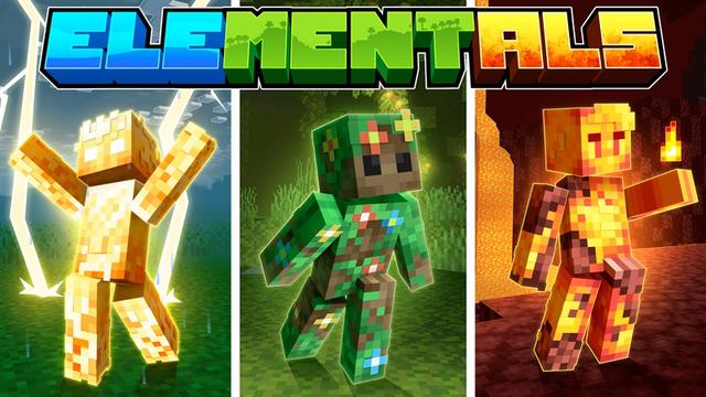 Thumbnail of the Minecraft Bedrock Marketplace product Elementals created by Piki Studios.