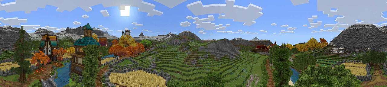 Panorama of the Minecraft Bedrock Marketplace product Fantasy Adventure created by Piki Studios.